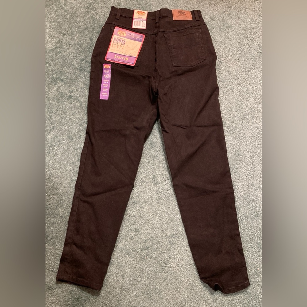 NWT Route 66 Vintage 90s Jeans Stretch Fit High Rise Denim Black Size 15/16